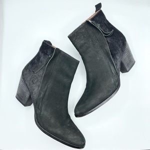 Jigsaw leather/calf hair ankle boots 9